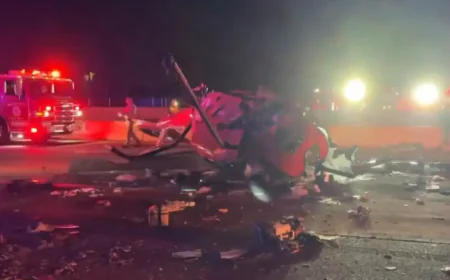 Feci Kaza: Ambulans Helikopter California’da Otoyola İndi